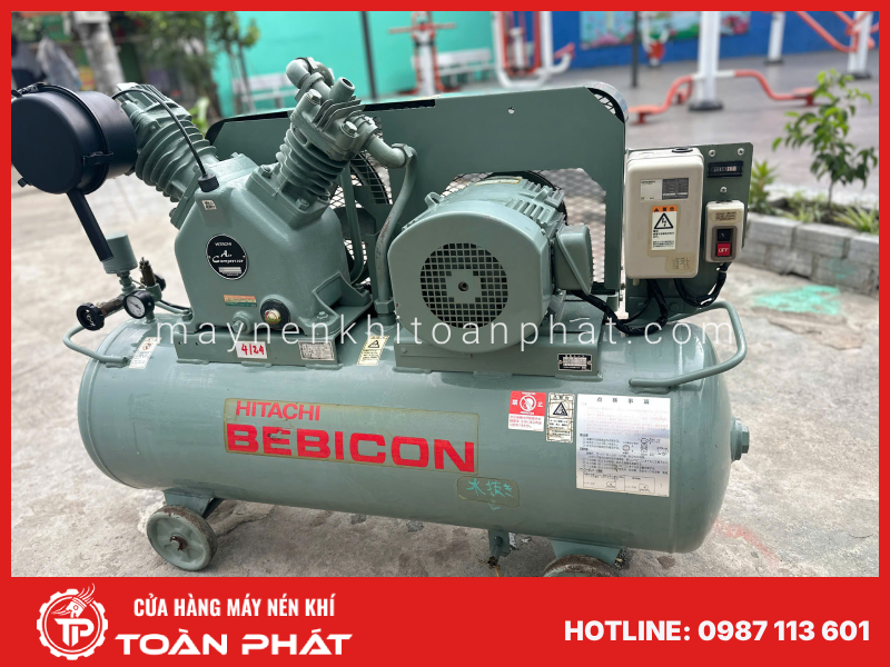 Máy nén khí cũ Nhật Bãi hiệu Hitachi