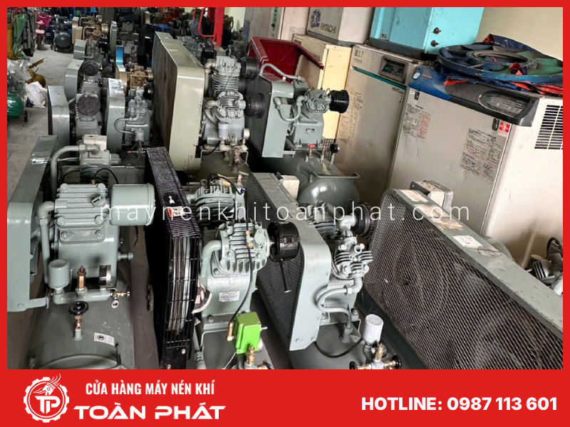 Quy trình kiểm tra kỹ thuật máy nén khí cũ Kho máy nén khí cũ Toàn Phát
