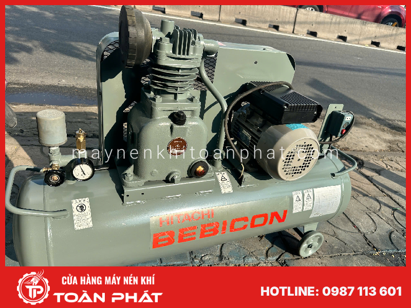 Máy nén khí HITACHI cũ nhật bãi 10 hp
