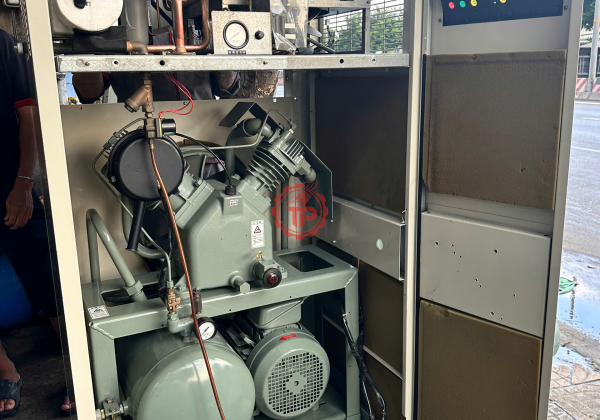 Máy nén khí Hitachi cách âm nhật bãi 7,5HP 5,5kw